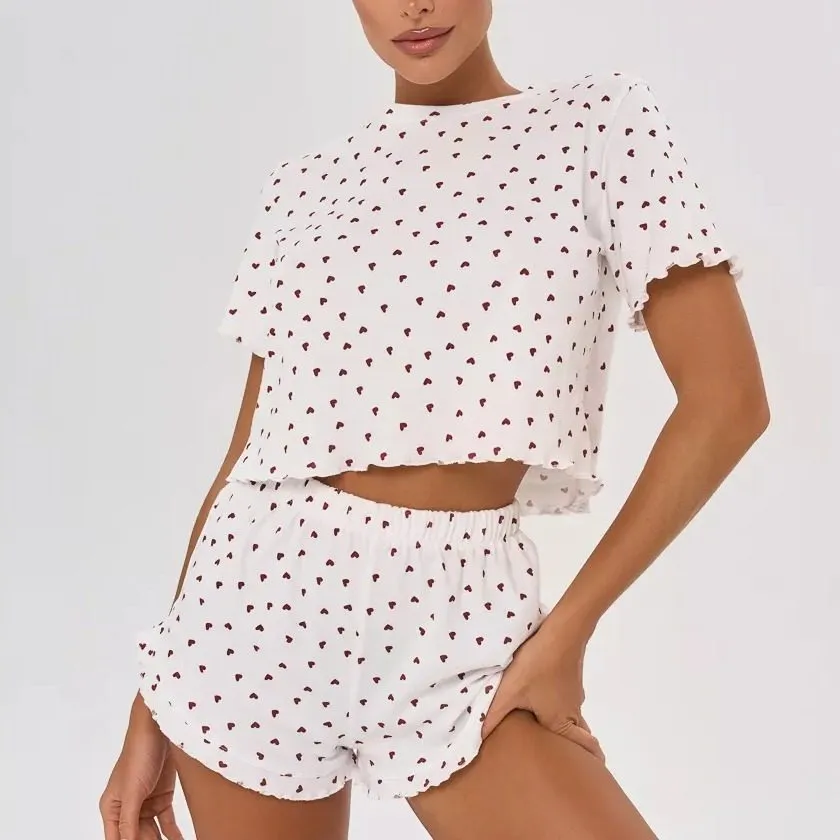 Cotton Short Sleeve Pajama Set