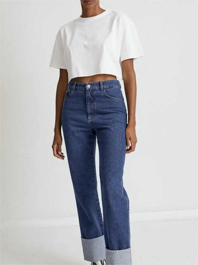 Cropped Cropped Crop Top in Solid Color