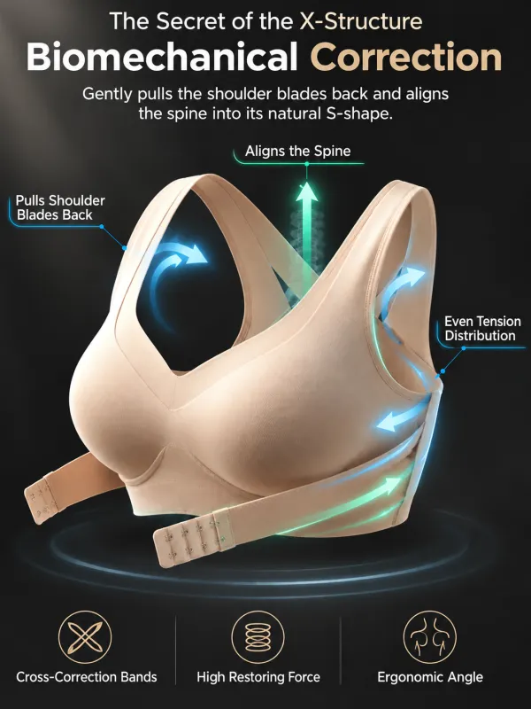 Criss-Cross Back Front-Closure Wireless Bra