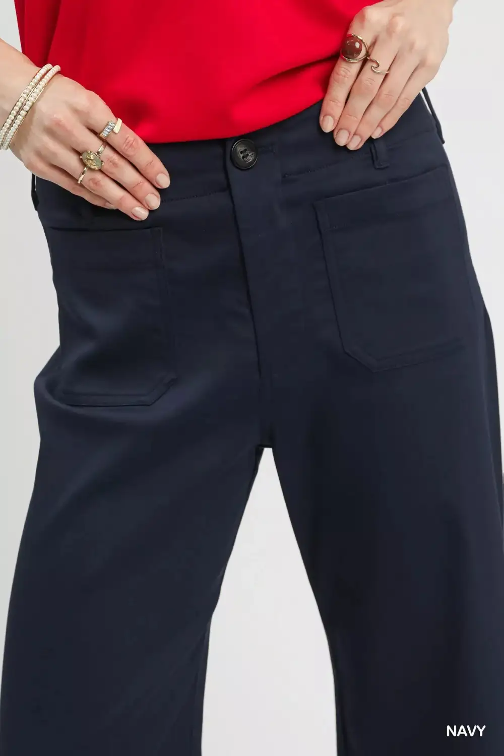 Everyday Scallop Hem Wide Leg Pants