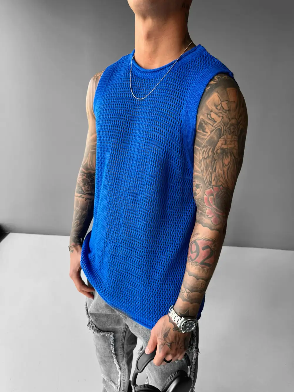 Streetwear Relaxed Textured Tank Top