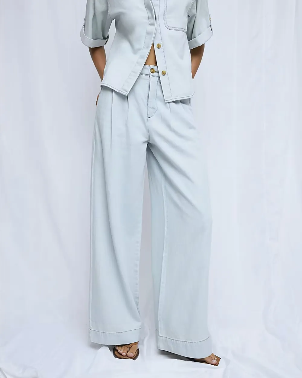 Breathable And Soft Cotton Wide-Leg Trousers