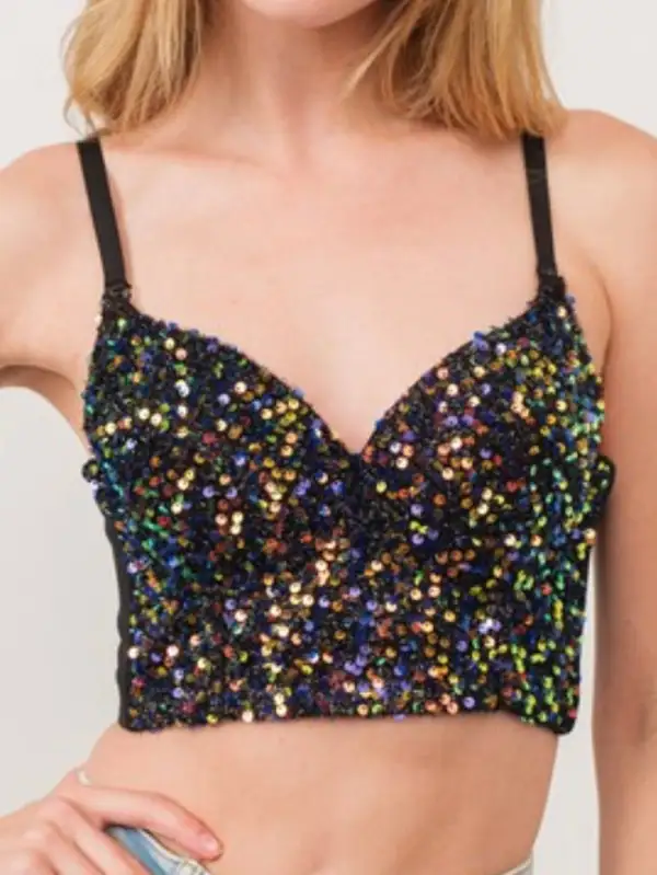Sequin Bustier Top