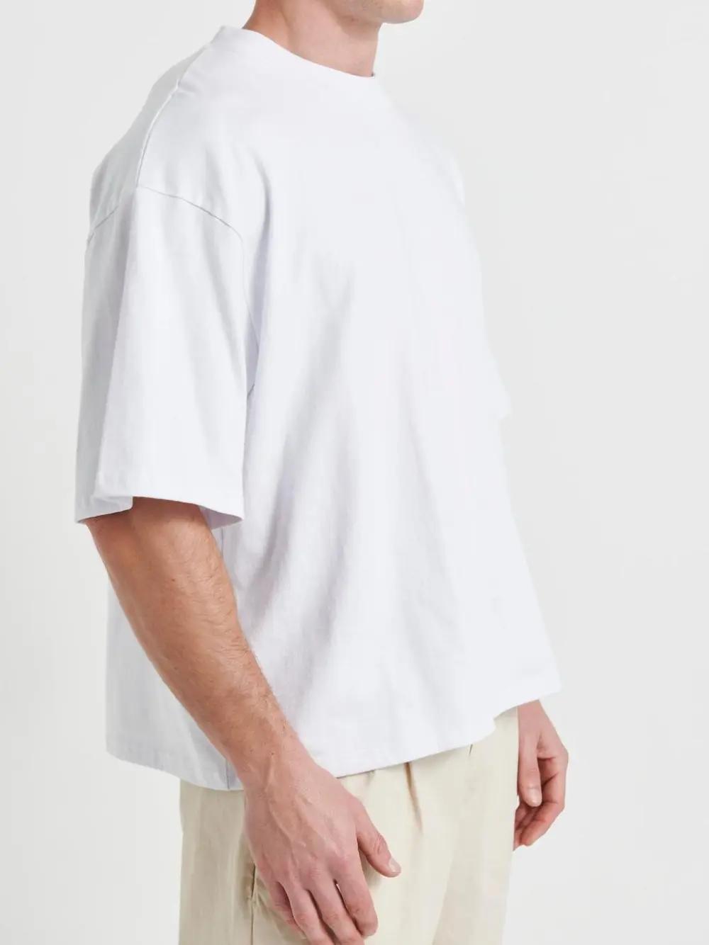 Simple Casual And Daily Silver White Tee
