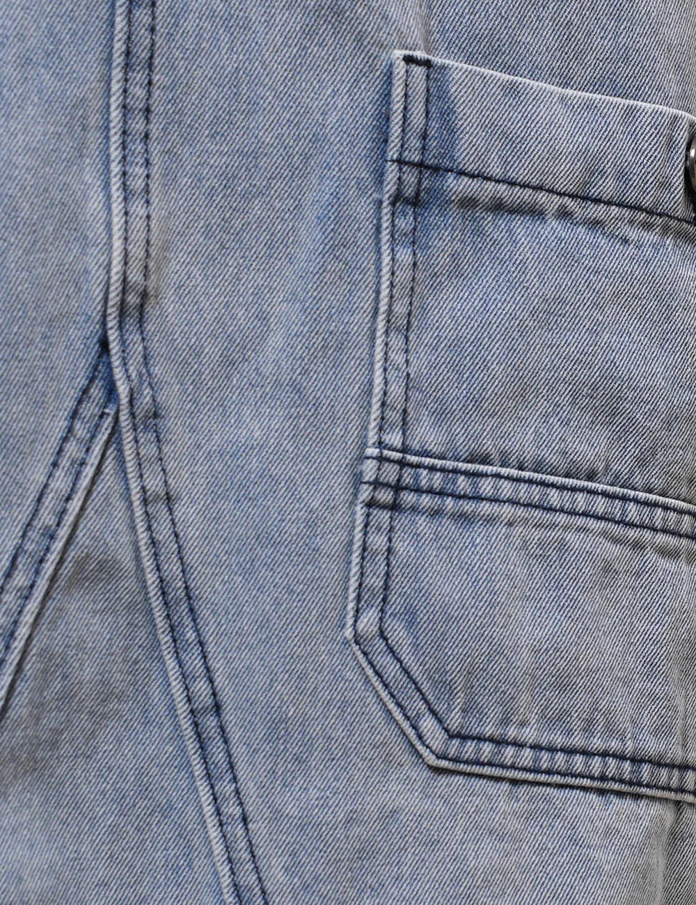 Casual Pocket Denim Mini Overall Dress