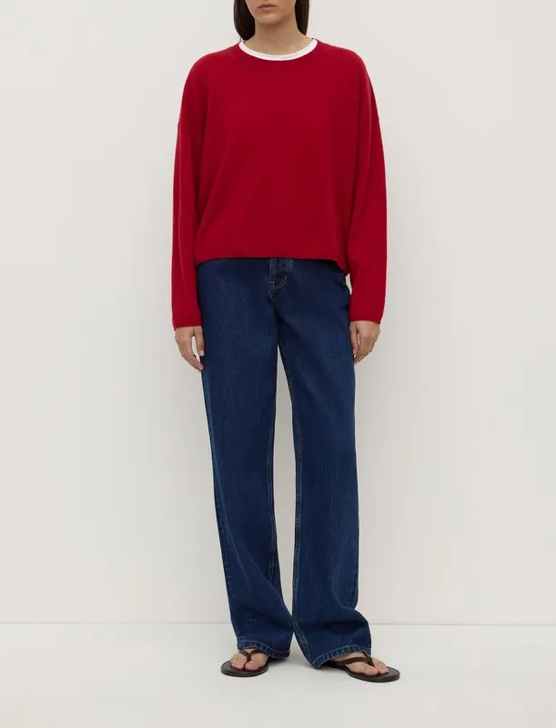 Heritage Blue High-Rise Straight-Leg Jeans