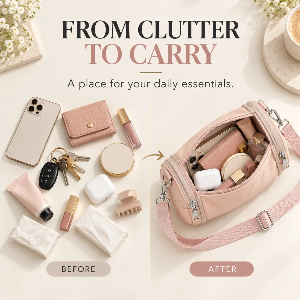 Telescopic folding triangle bag