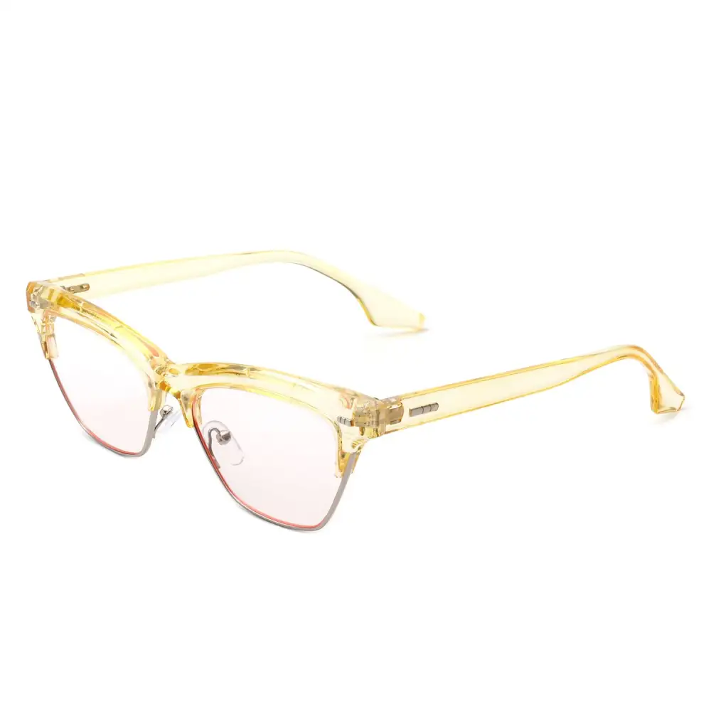 Polished Cat Eye Square Frame Sunglasses