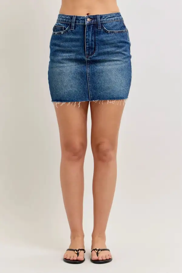 Roomy Cotton Blend Casual Skirt
