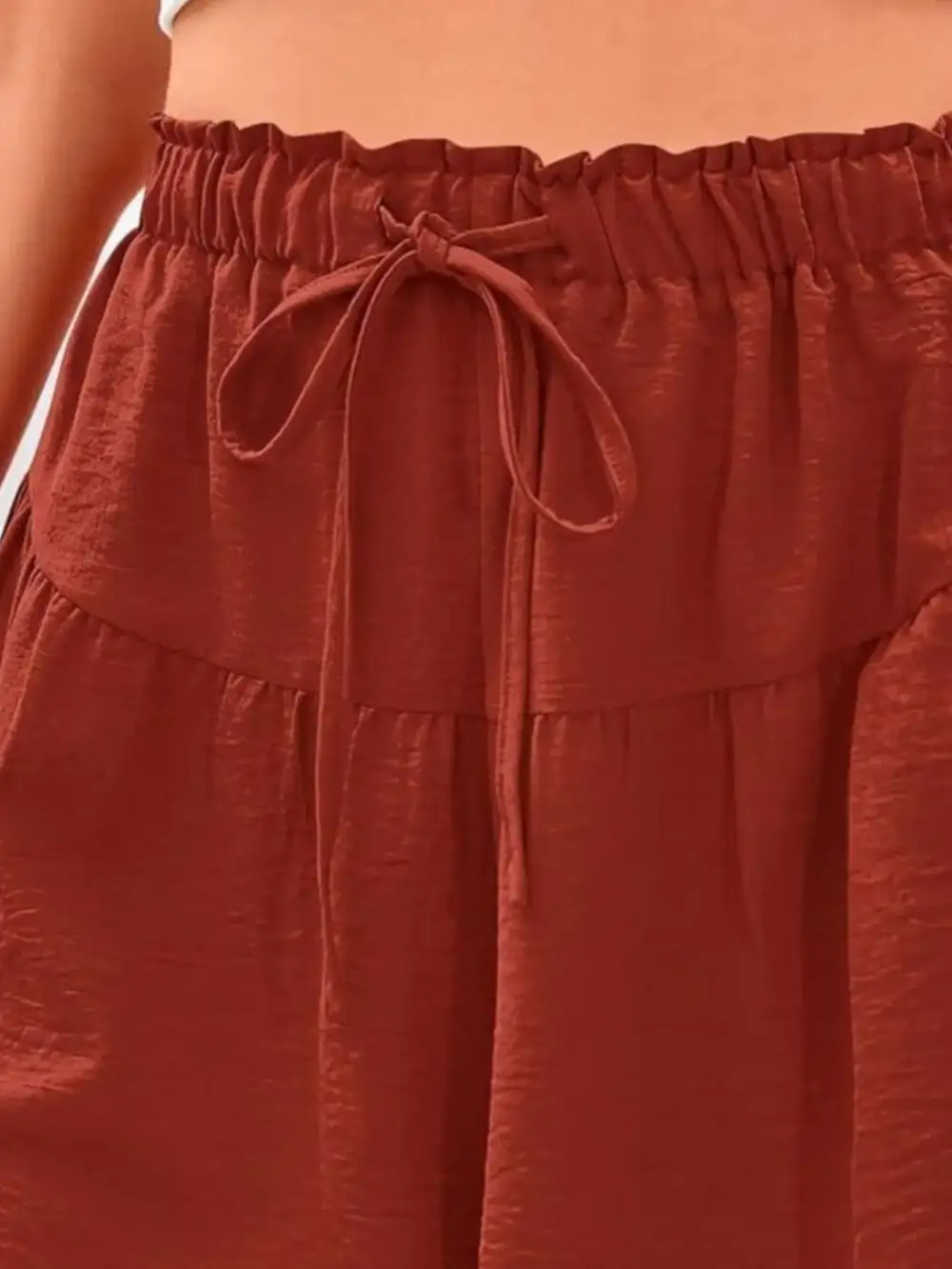 Full Size Casual Drawstring High Waist Relaxed Shorts