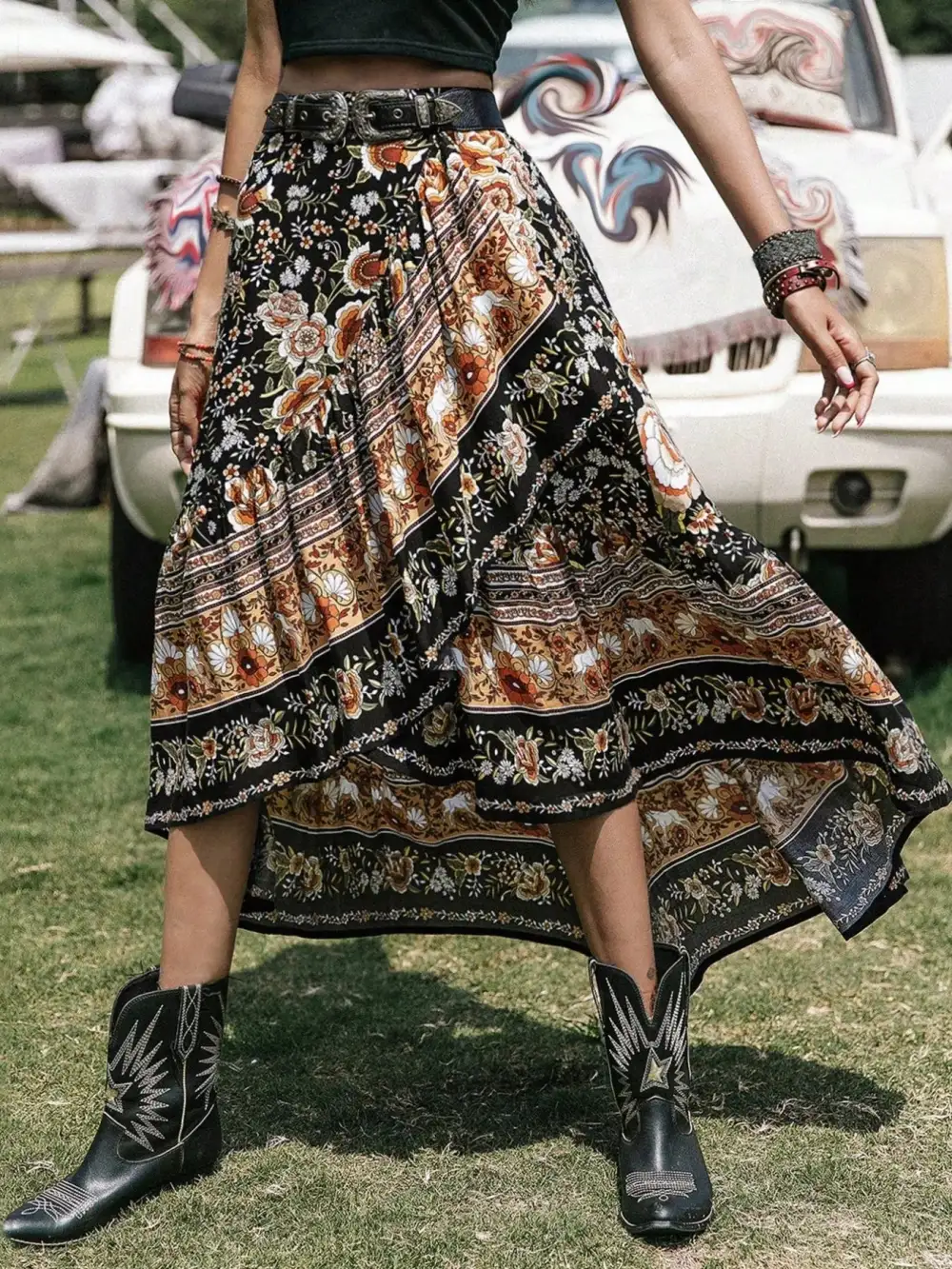 Floral Boho Skirt