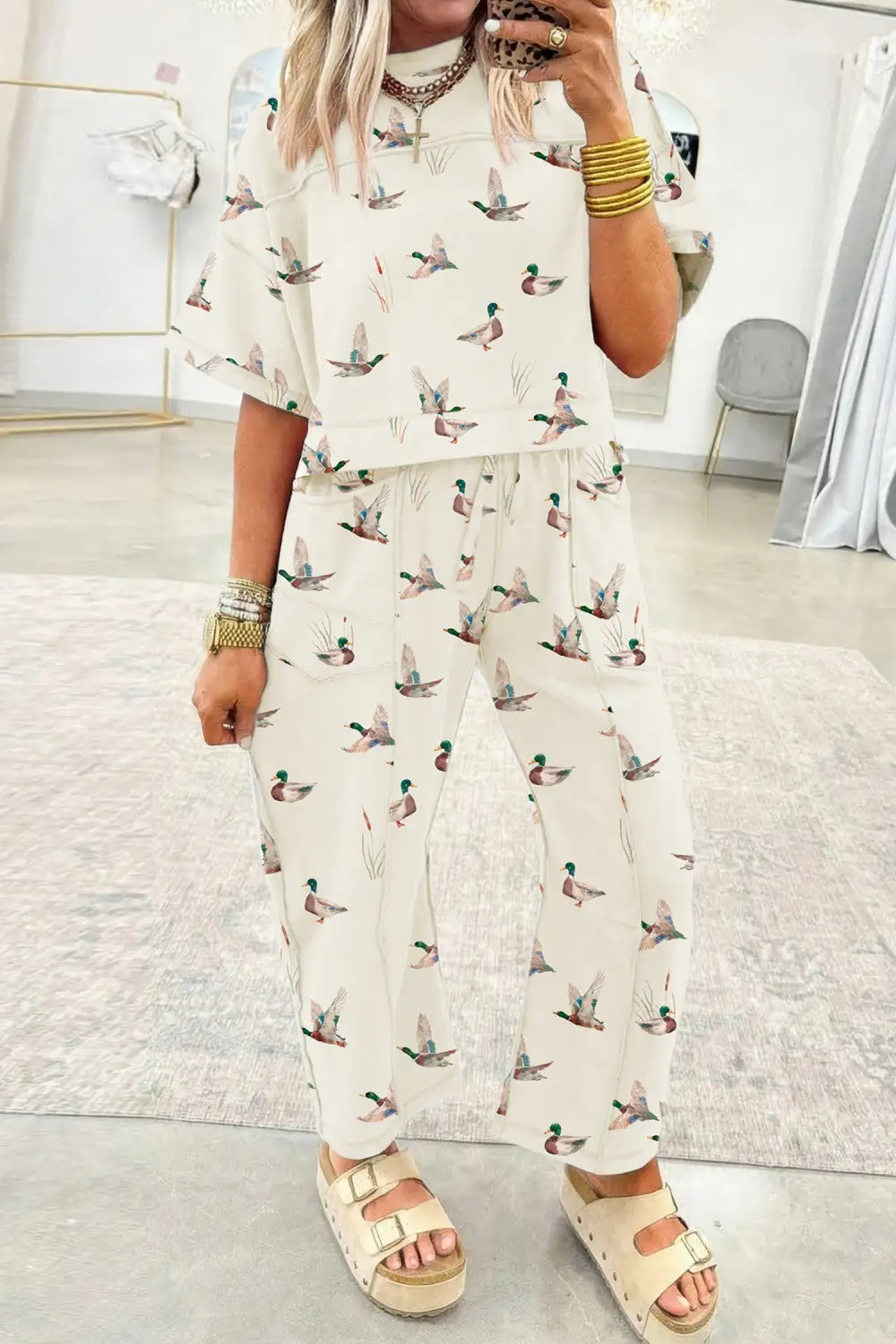Mallard Drawstring Relaxed Two Piece Set