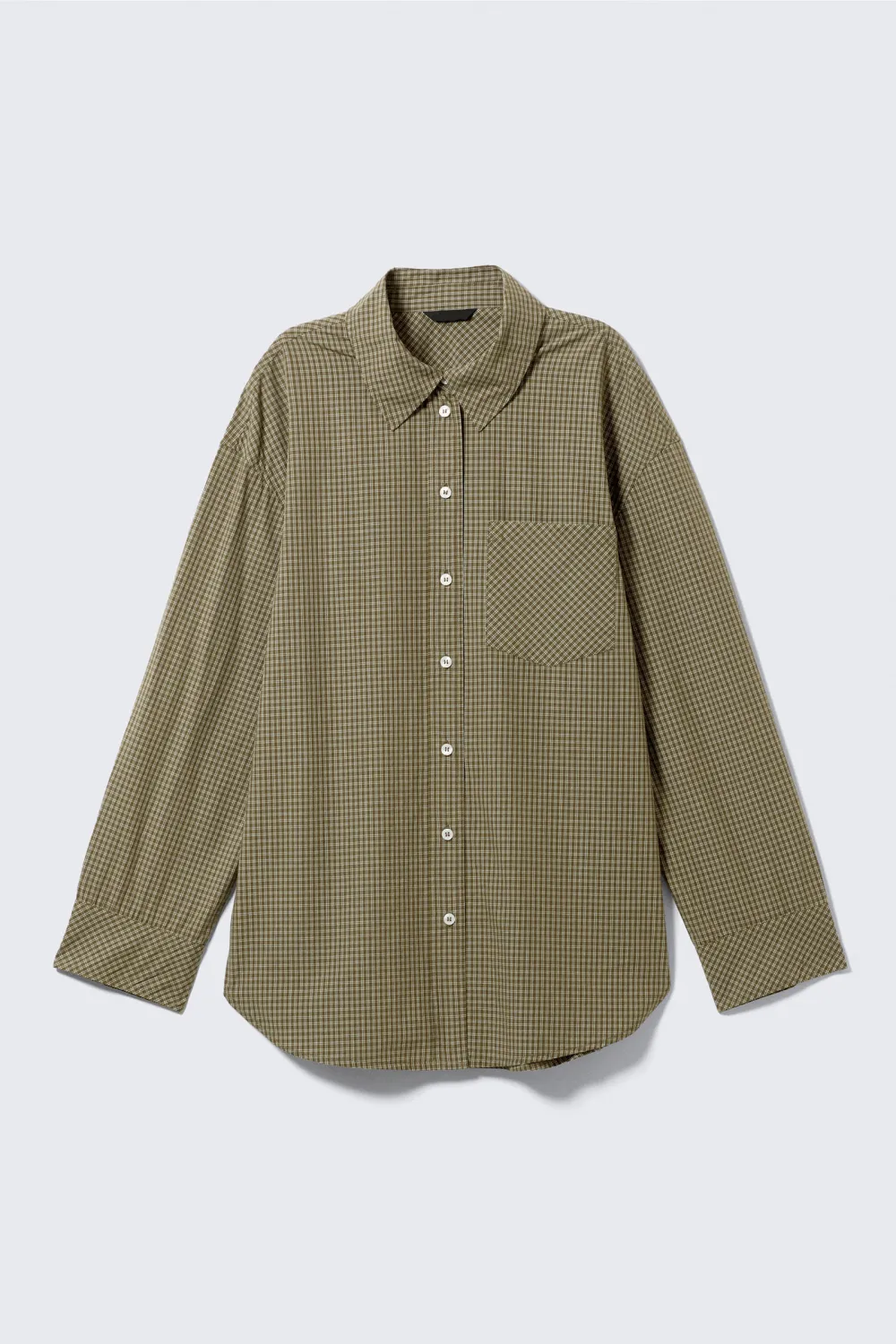 Button Up Drop Shoulder Shirt