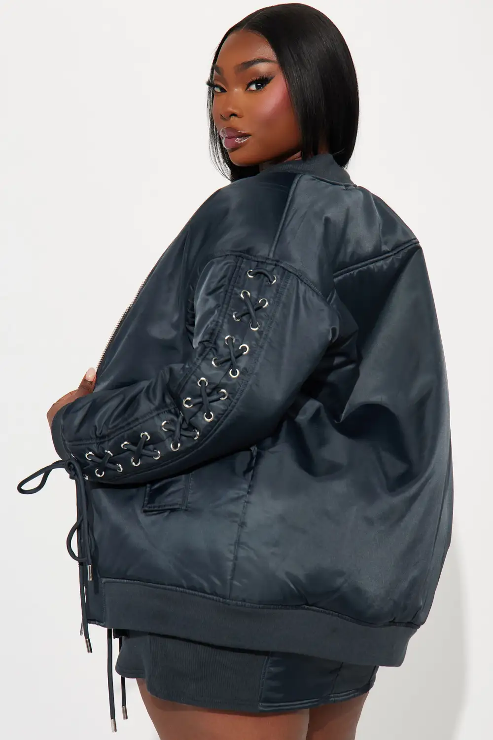 Roxxy Puffer Skirt Set - Charcoal