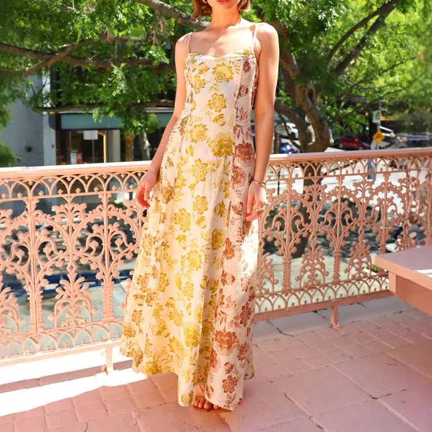 Resort Wear Backless Print Dress