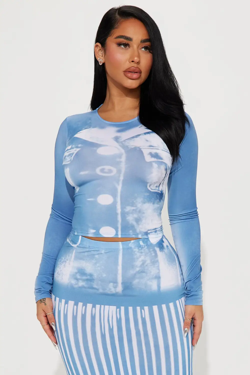 Caroline Skirt Set - Light Blue
