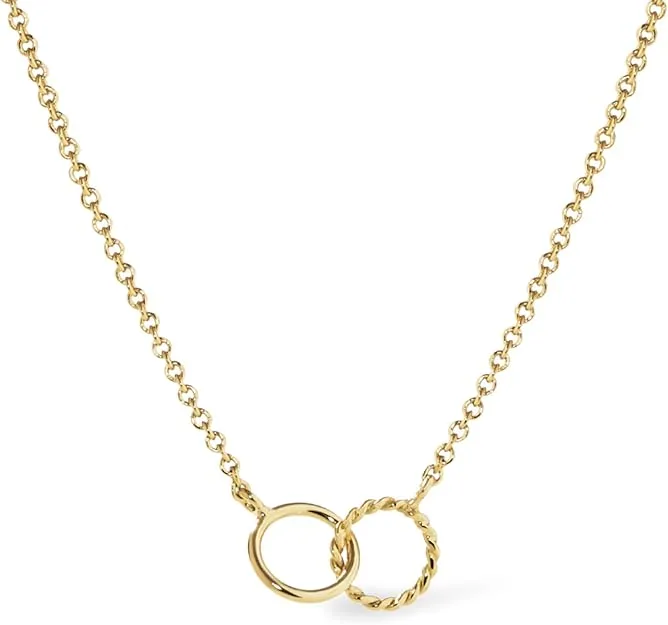 Double Circle Decor Clavicle Chain S Necklace