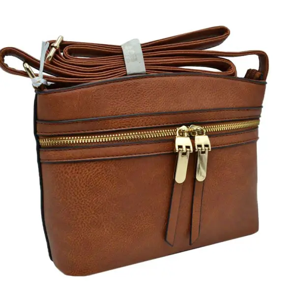 Zipper Detail Crossbody Bag
