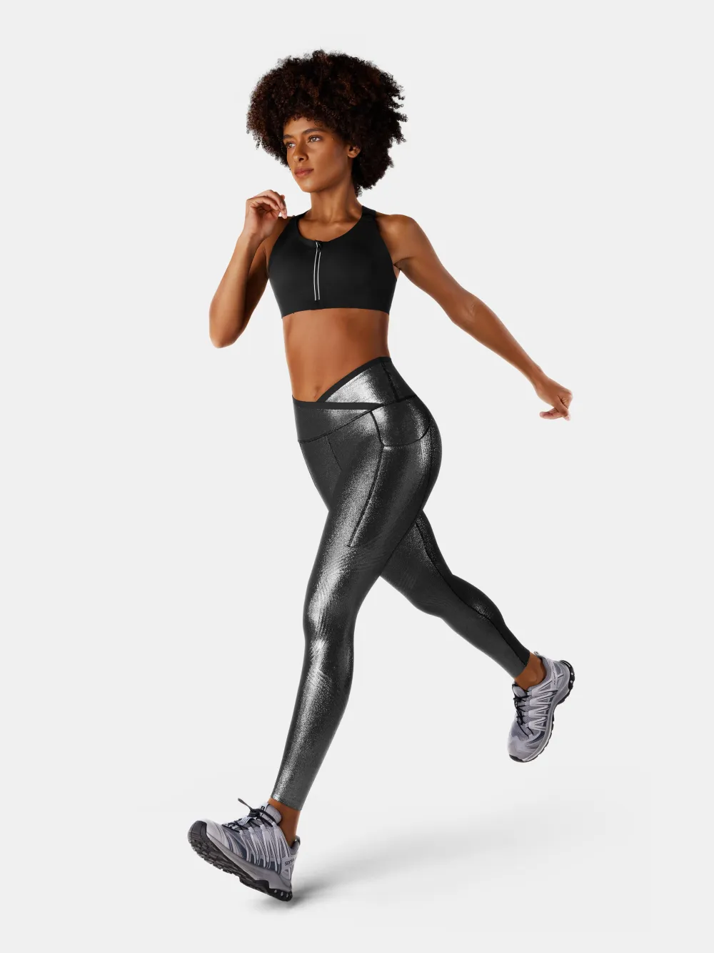 Body Sculpt Faux Leather Side Pocket Leggings