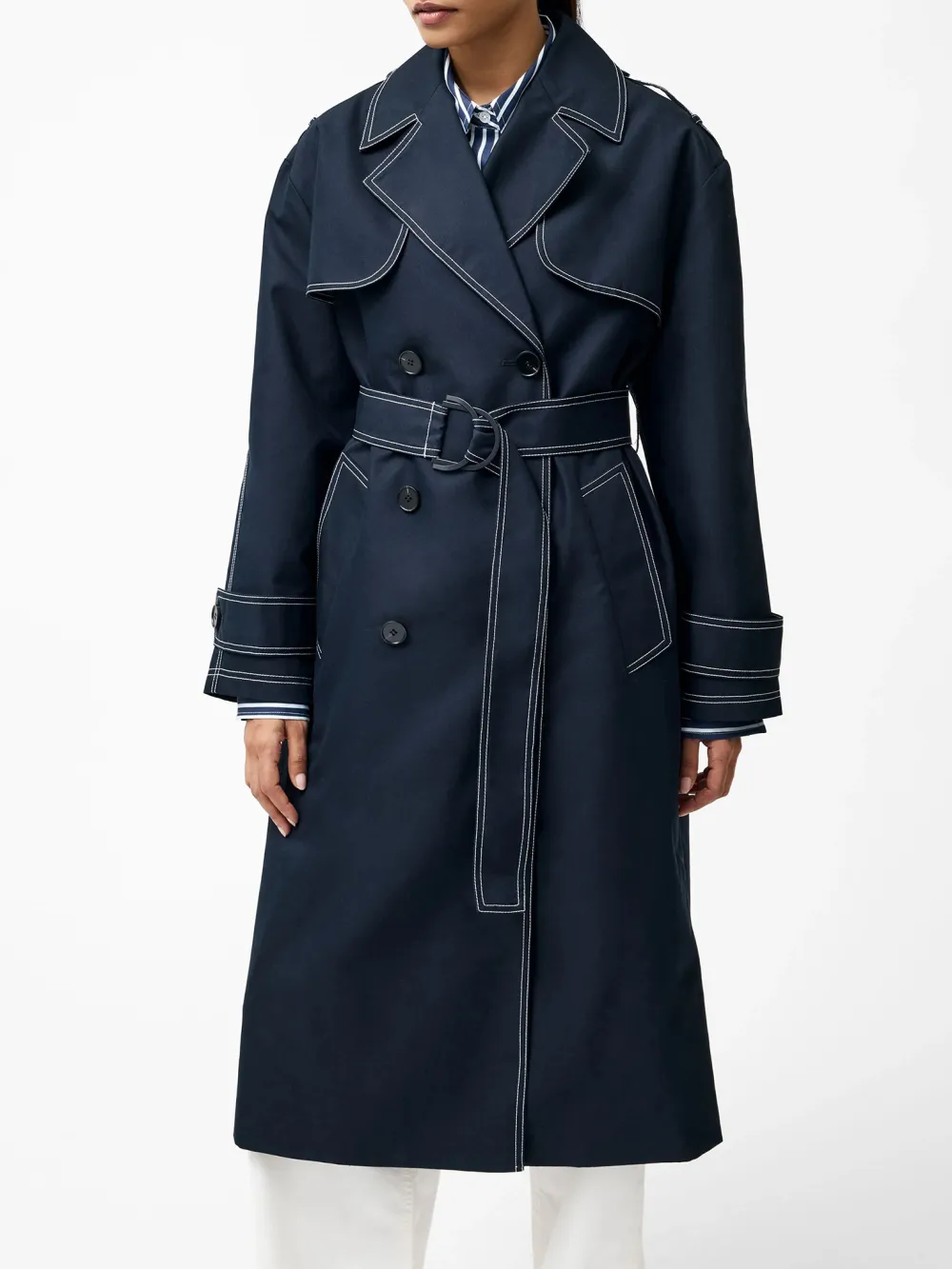 Long Waist Denim Lapel Jacket