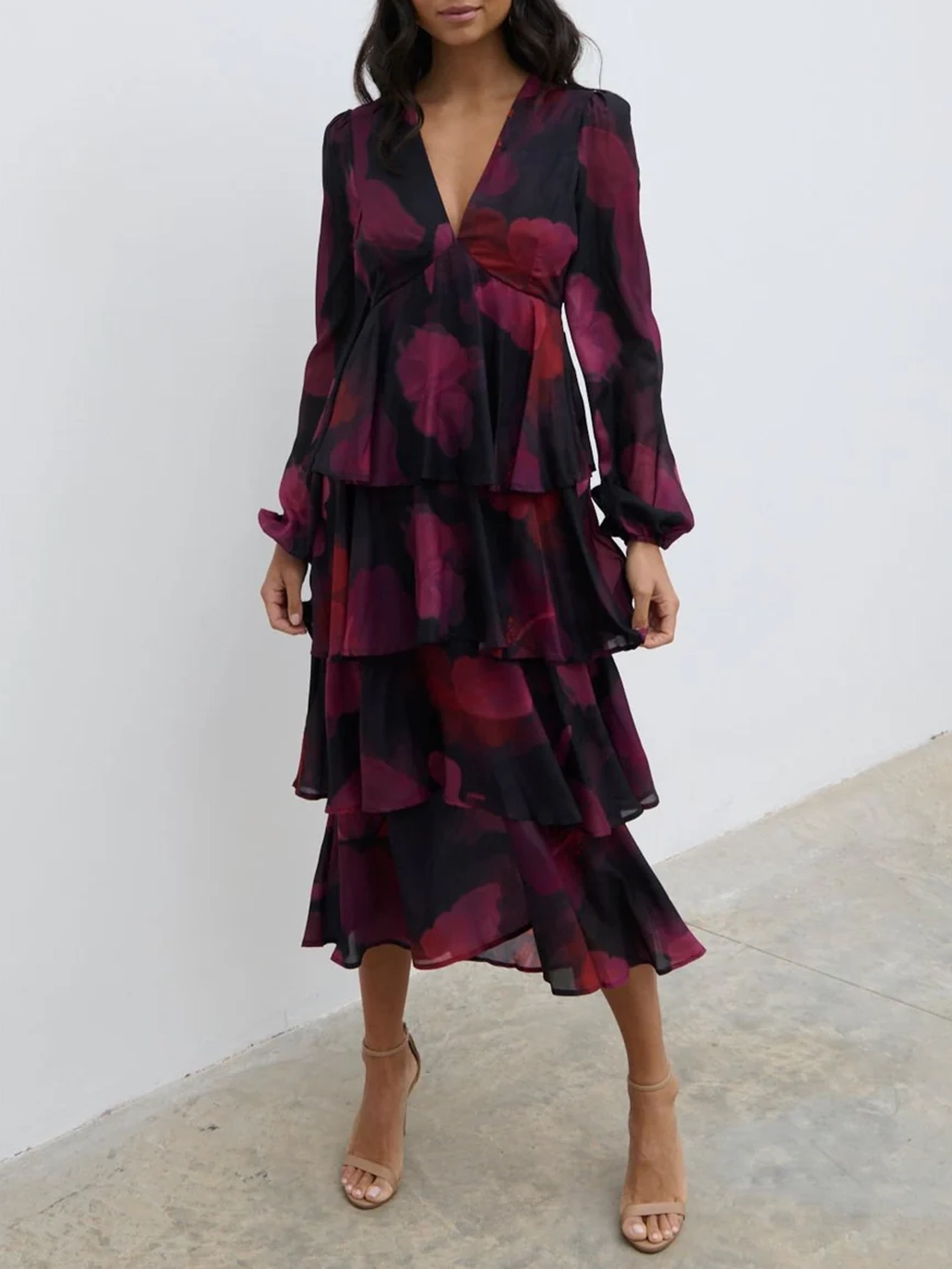 Ruffle Midi Dress