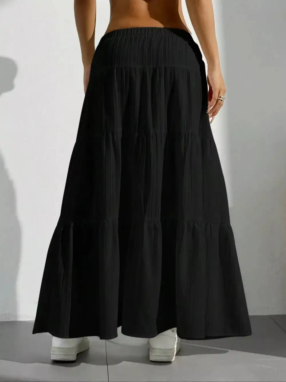 Tiered Flowy Maxi Skirt