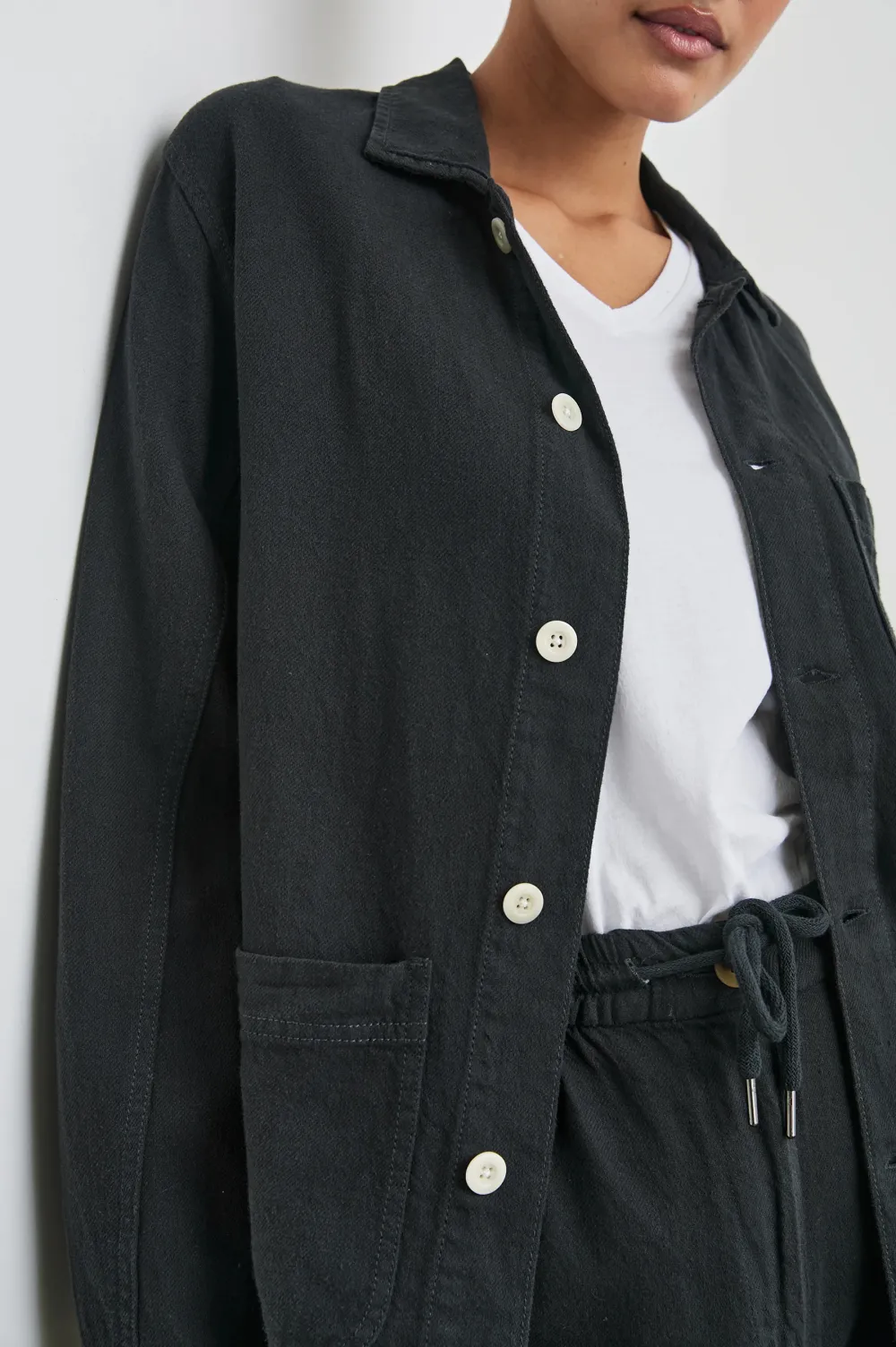 Slim-Fit Cotton And Linen Blended Solid-Color Jacket