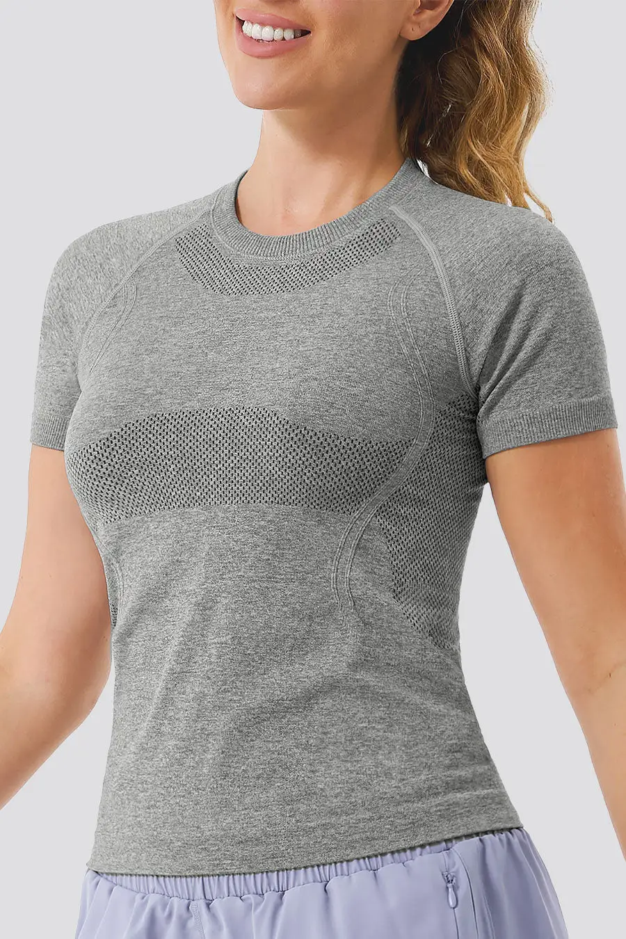 Seamless Short Sleeve Yoga Tops