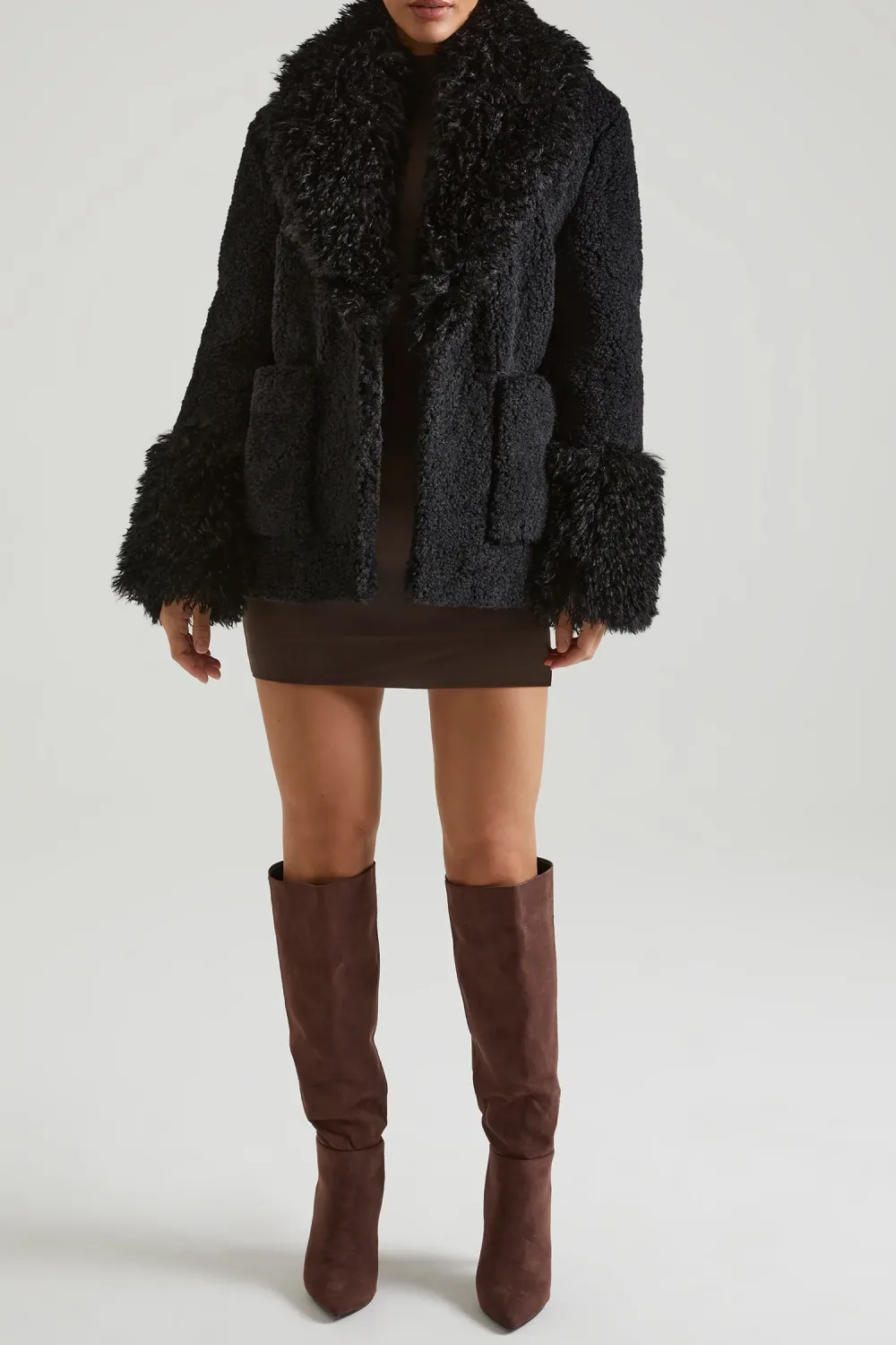 Ladies Loose Thickened Lamb Wool Coat
