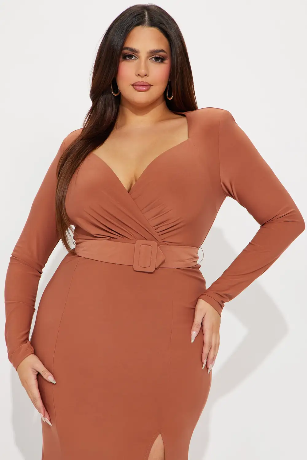 Emory Belted Maxi Dress - Camel
