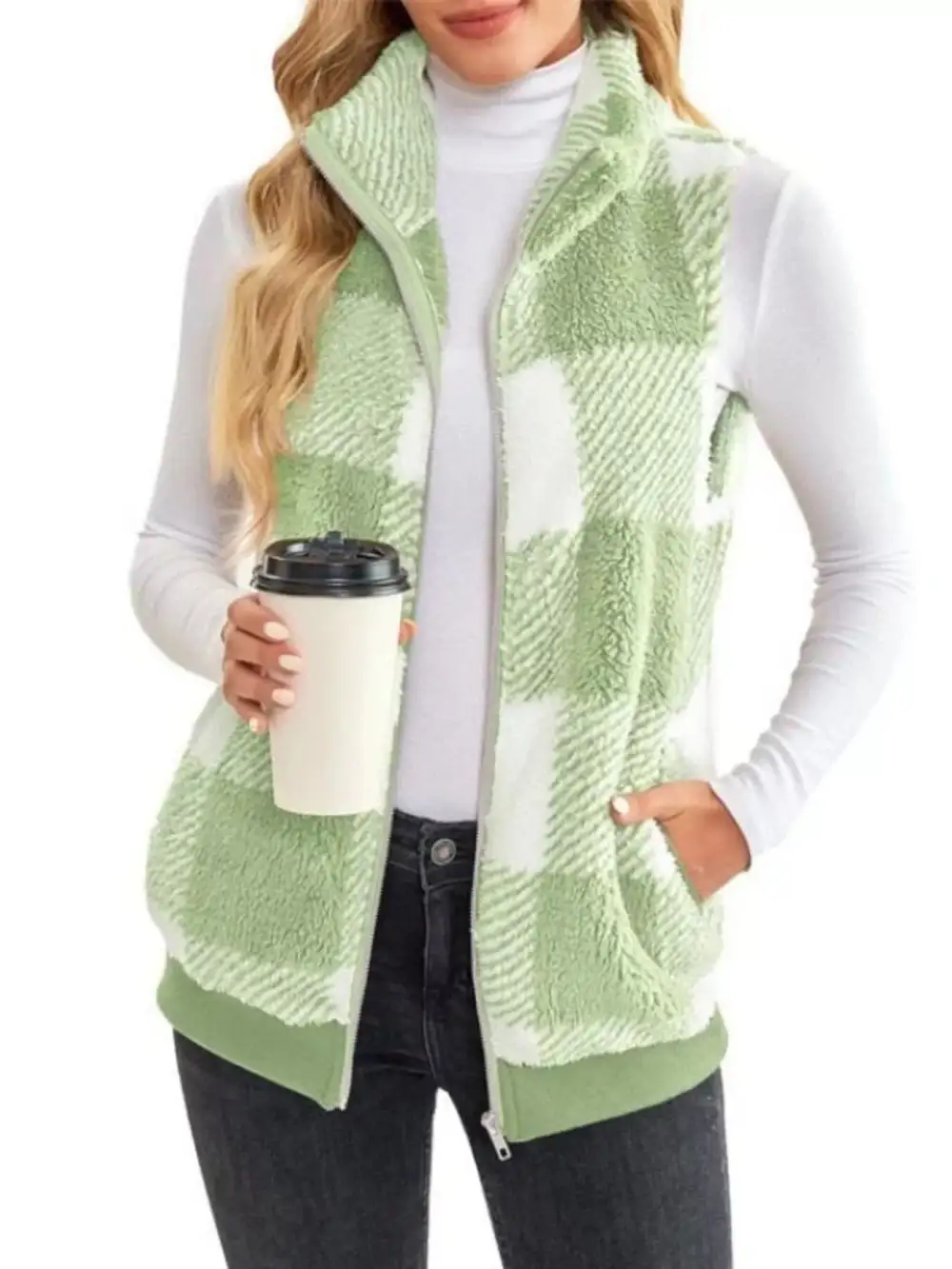 Full Size Color Block Zip