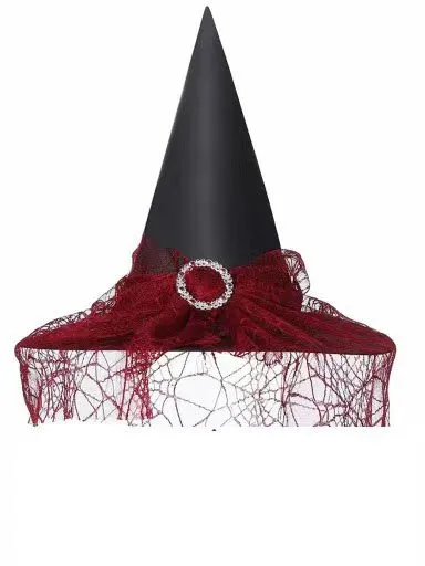 Halloween Lace Mesh Decoration Props Witch Hat