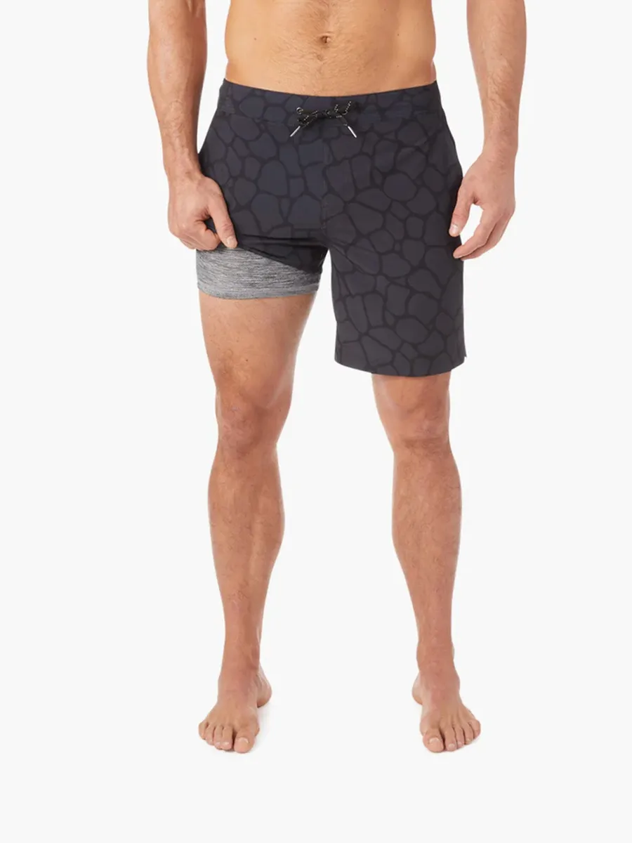 Men's Black Pebbles Beach Shorts