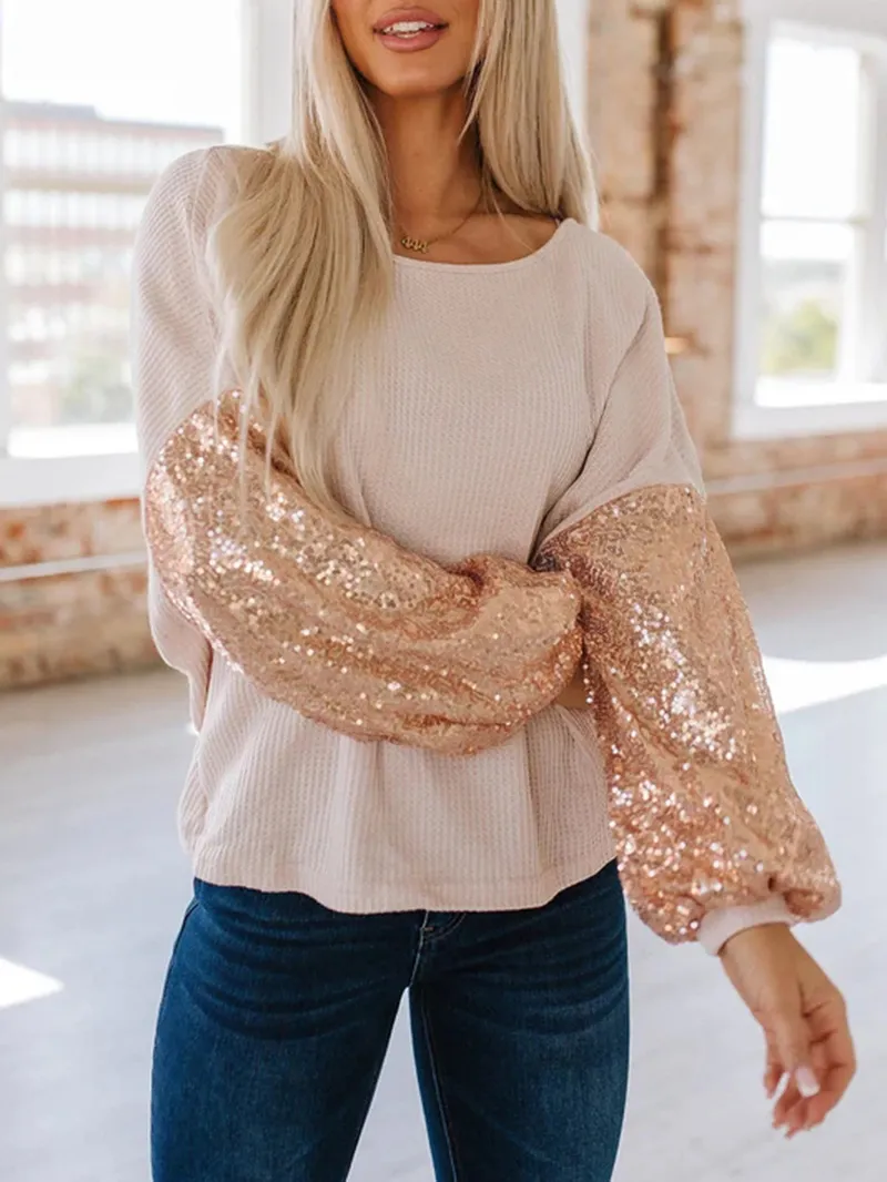 Women'S Casual Elegant Top Long Sleeves T-Shirts
