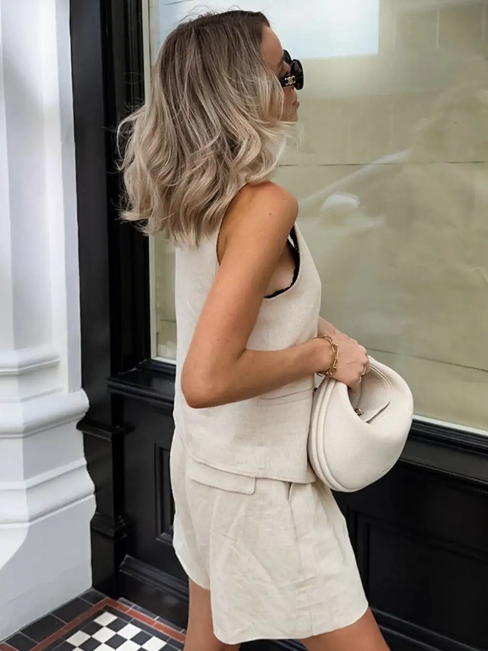 Classic Button Front Button Jumpsuit