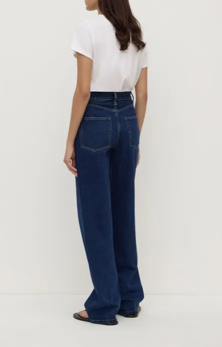 Heritage Blue High-Rise Straight-Leg Jeans