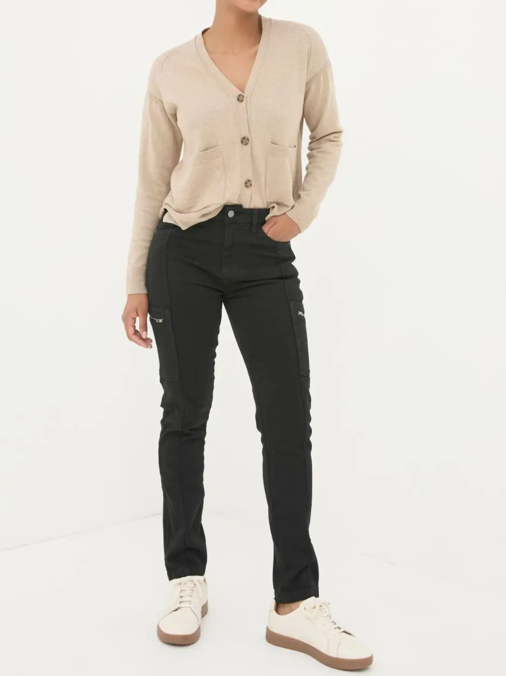 Malvern Black Cargo Trousers