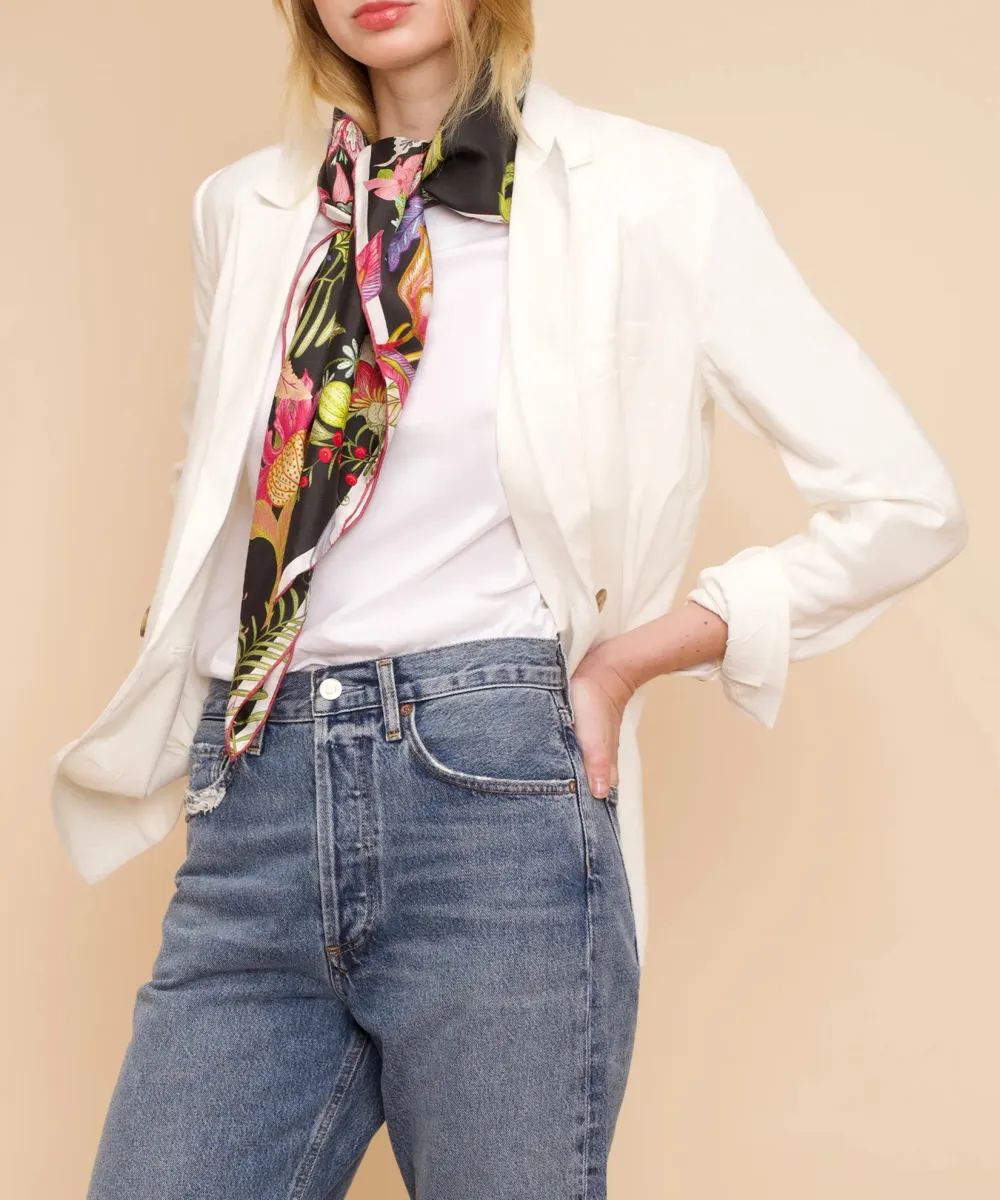 Casual Style Floral Square Scarf