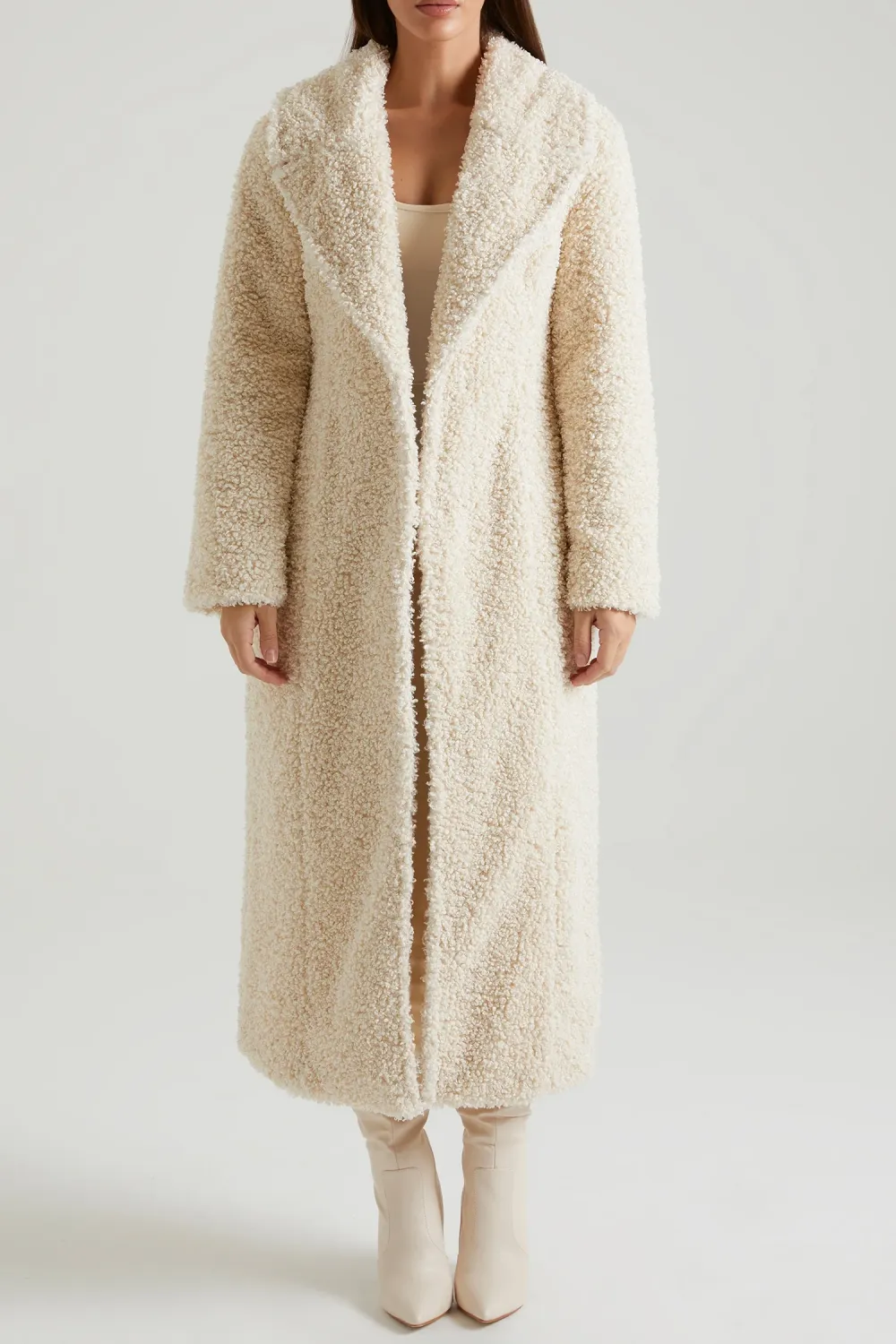 Constant Temperature Lambskin Long Warm Coat