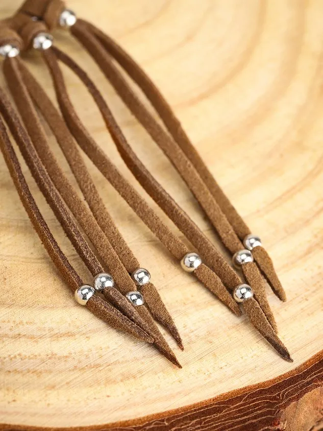 Beach Ethnic Versatile Leather Rope Long Necklace