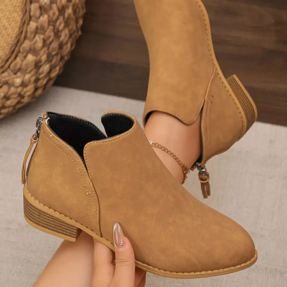 Versatile Pointed Toe Block Heel Boots