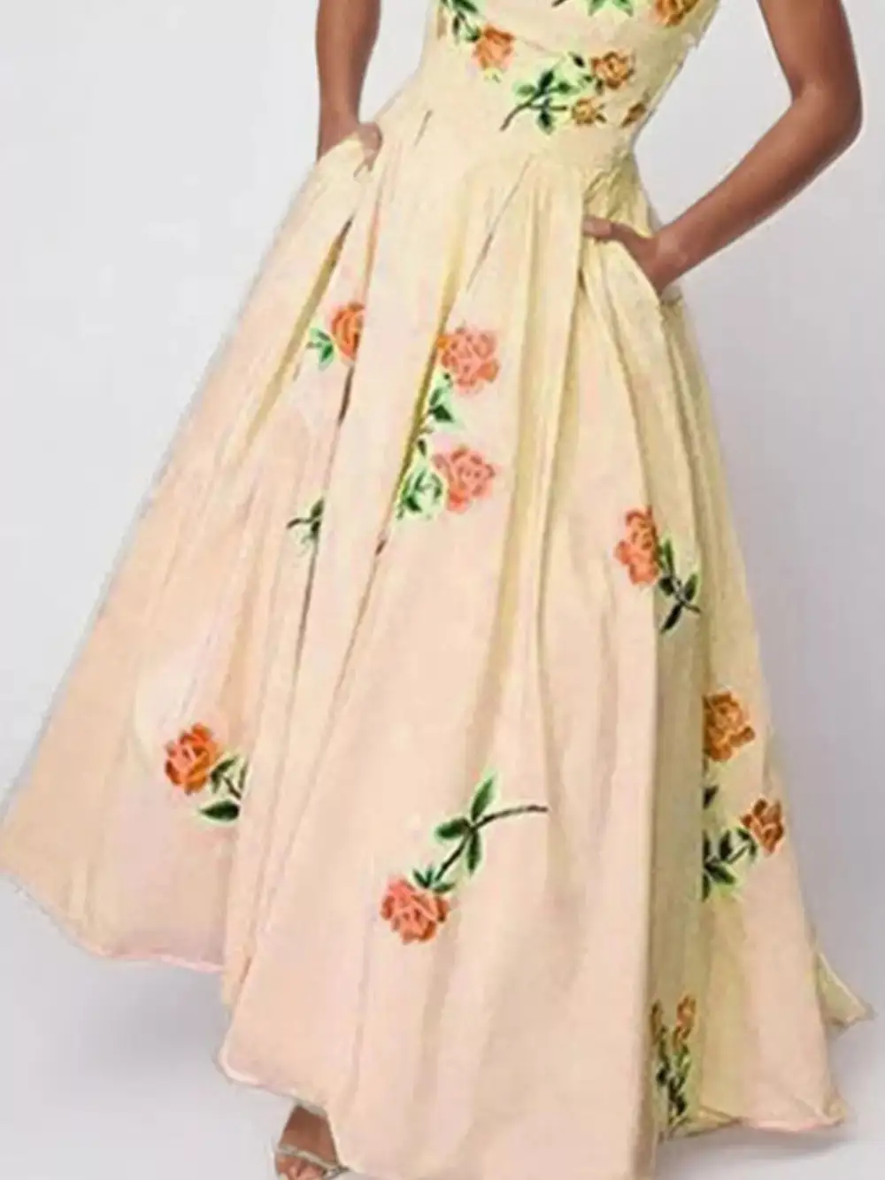 Comfort Fit Floral Printed Maxi Dress