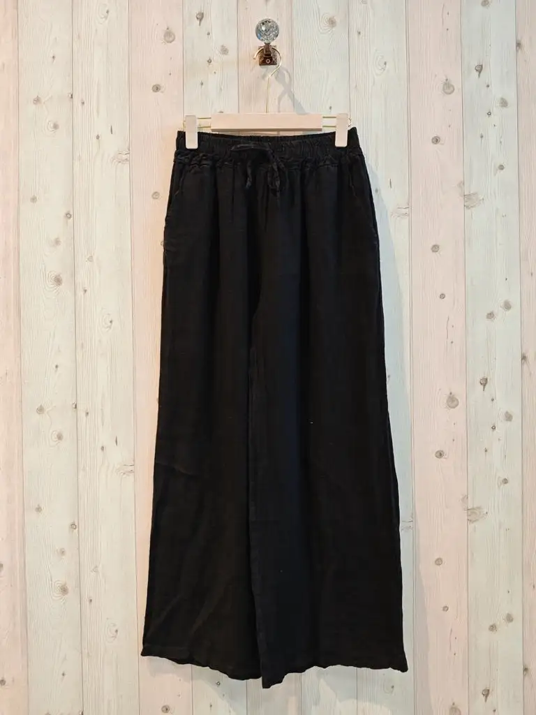 Straight Linen Blend Casual Pants