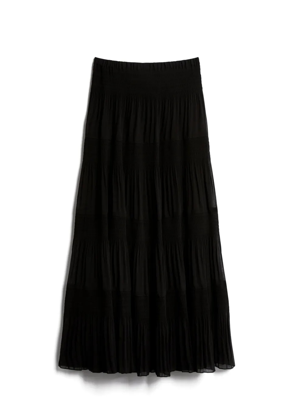 Tulle Pleated Maxi Skirt