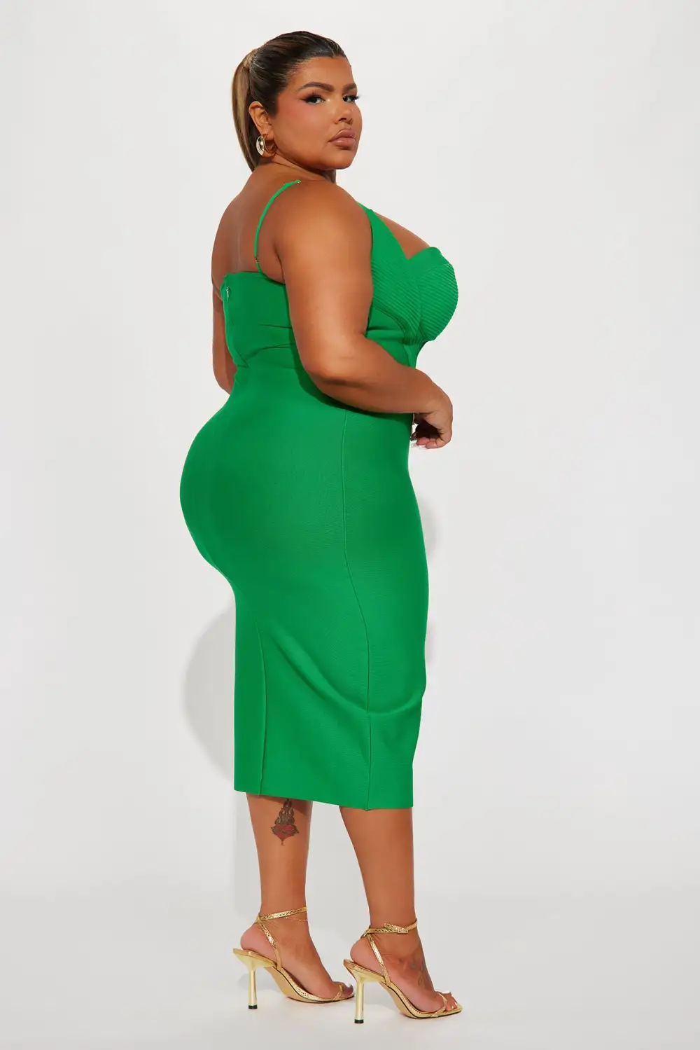 Its A Lifestyle Midi Dress - Green