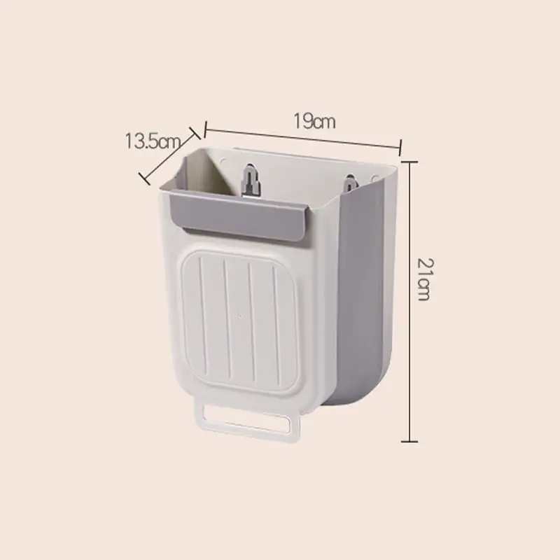 Wall-Mounted Collapsible Kitchen Trash Can – Household Waste Sorting Bin for Cabinet Doors or Walls