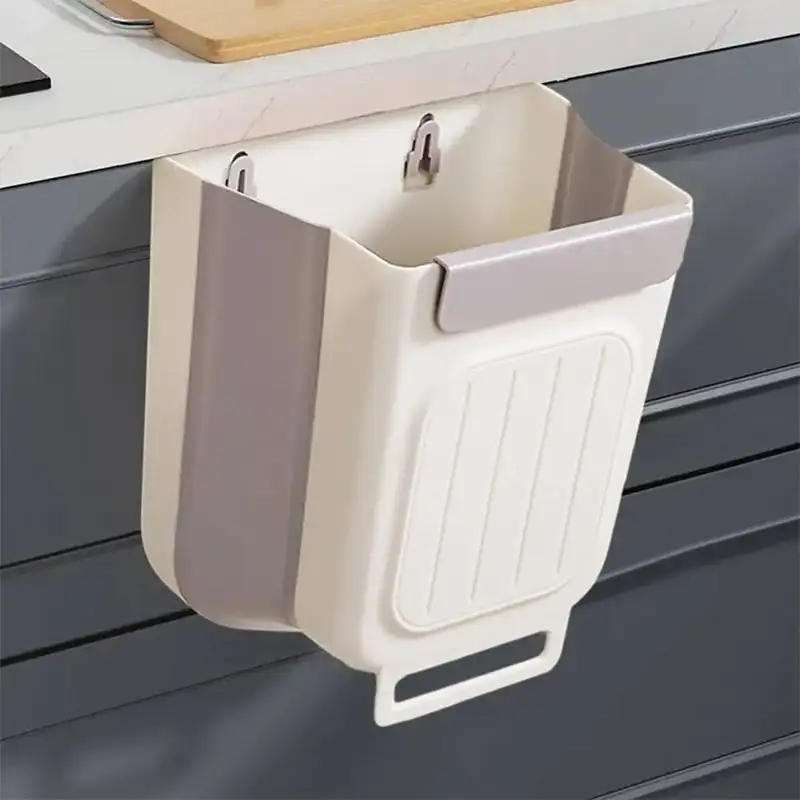 Wall-Mounted Collapsible Kitchen Trash Can – Household Waste Sorting Bin for Cabinet Doors or Walls
