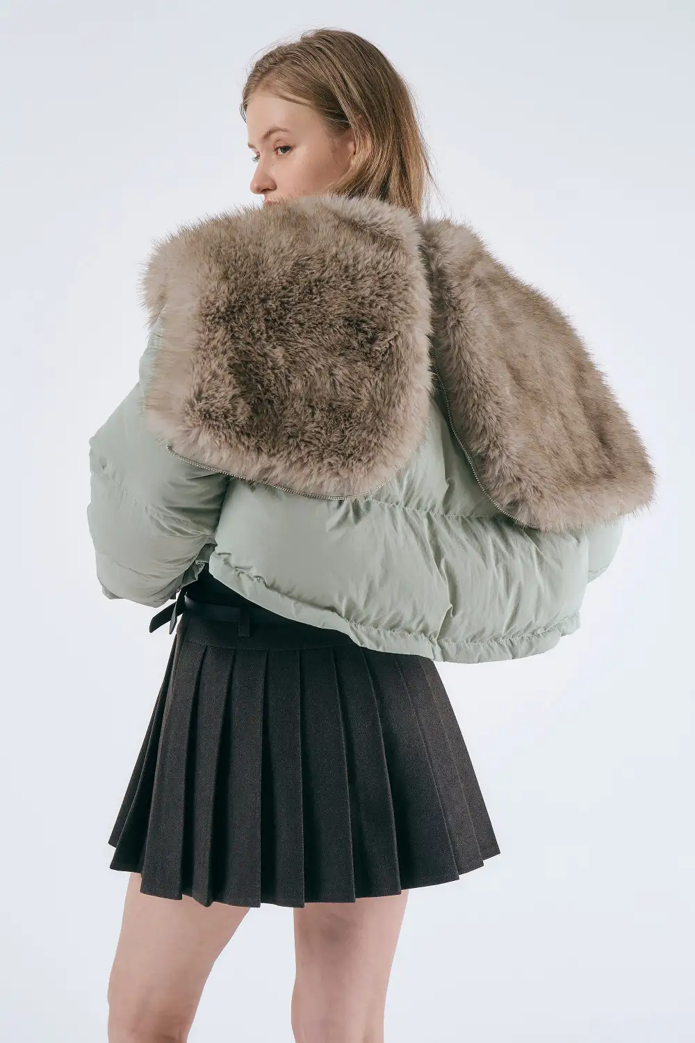 Evie Faux Fur Trim Puffer Jacket