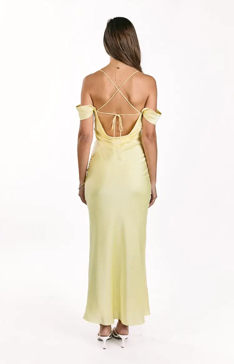 Satin Corset Flowy Maxi Dress