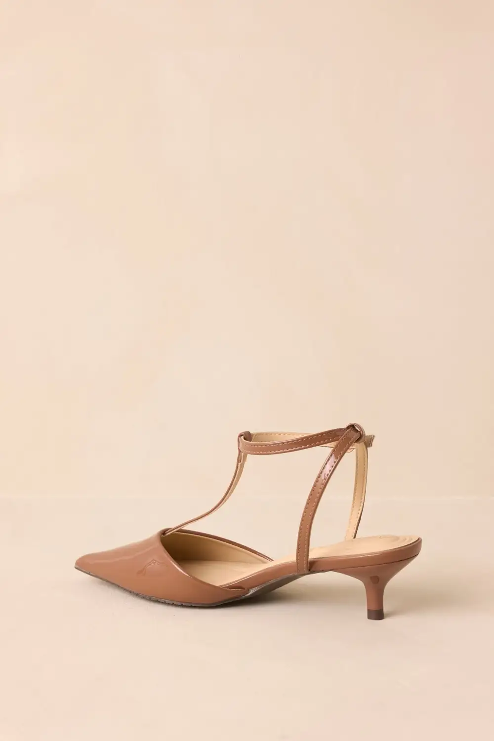 Layered Faux Leather Leather Heels
